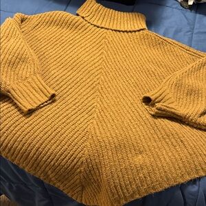 torrid Mustard Ribbed Turtleneck Sweater